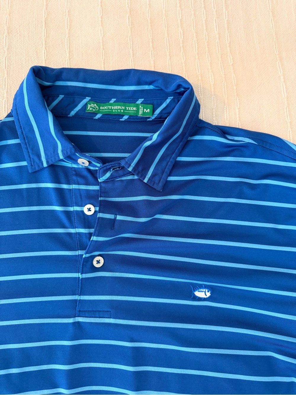 Southern Tide Blue Striped Polo